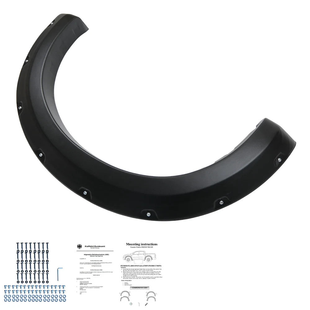 OW Fender Flares Wide Arch Kit FORD Ranger T9 2022+ ABE TUV Black ABS