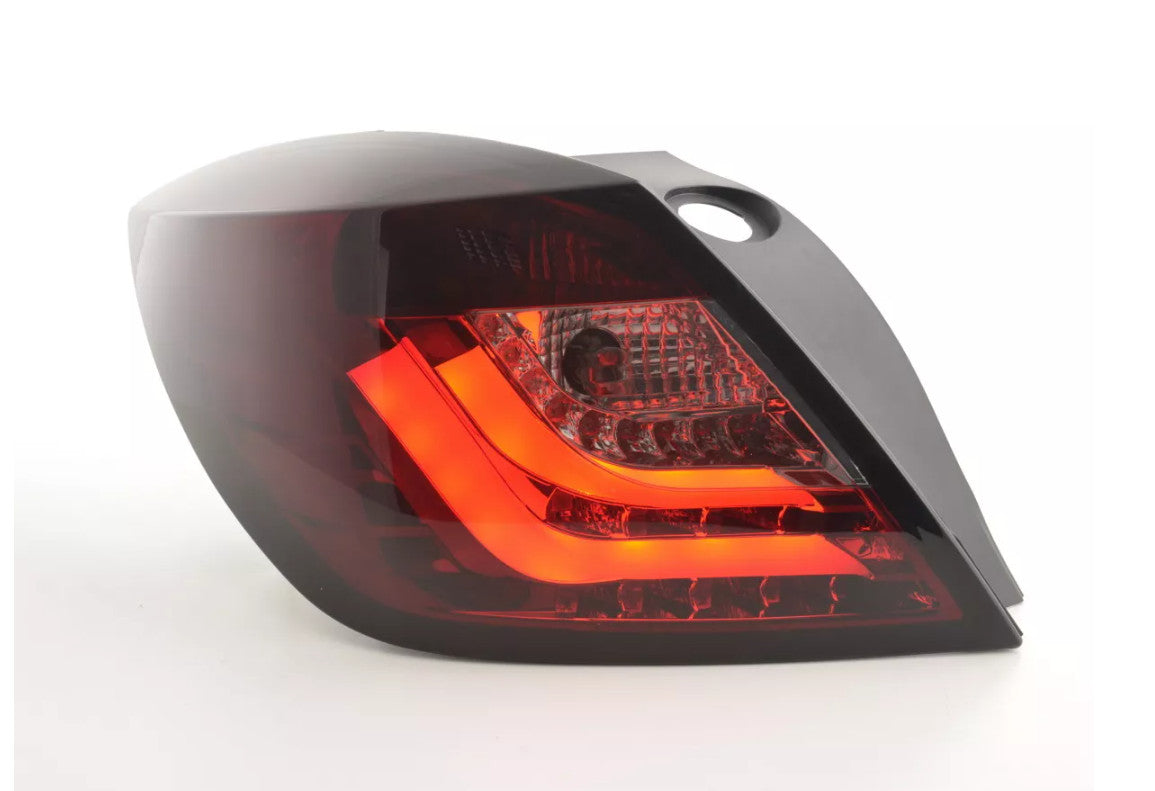 UK FK Set LED DRL Lightbar Rear Lights Opel Vauxhall Astra H GTC 04-08 red Black
