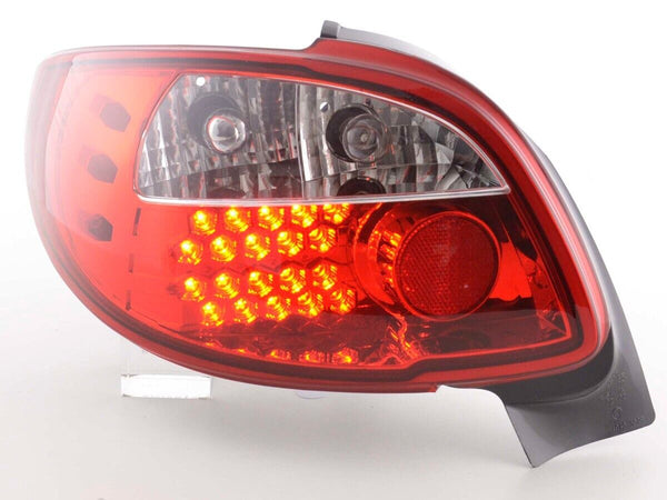 FK Pair Tail Lamps Rear Lights Peugeot 206 2 MK2 98-05 clear & red cc cabrio LHD