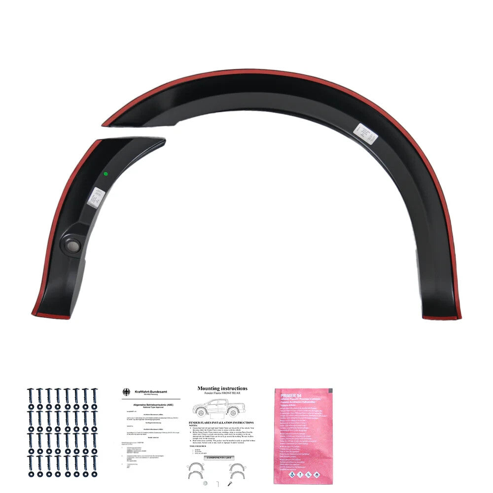 OW Fender Flares Wide Arch Kit FORD Ranger T8 2019-2022 ABE TUV Black ABS