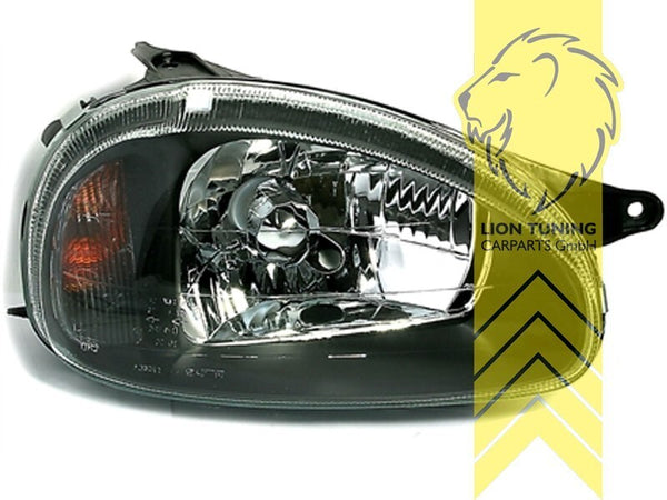LT Pair Aftermarket Halogen Headlights Opel Corsa B Combo B 93-01 black LHD