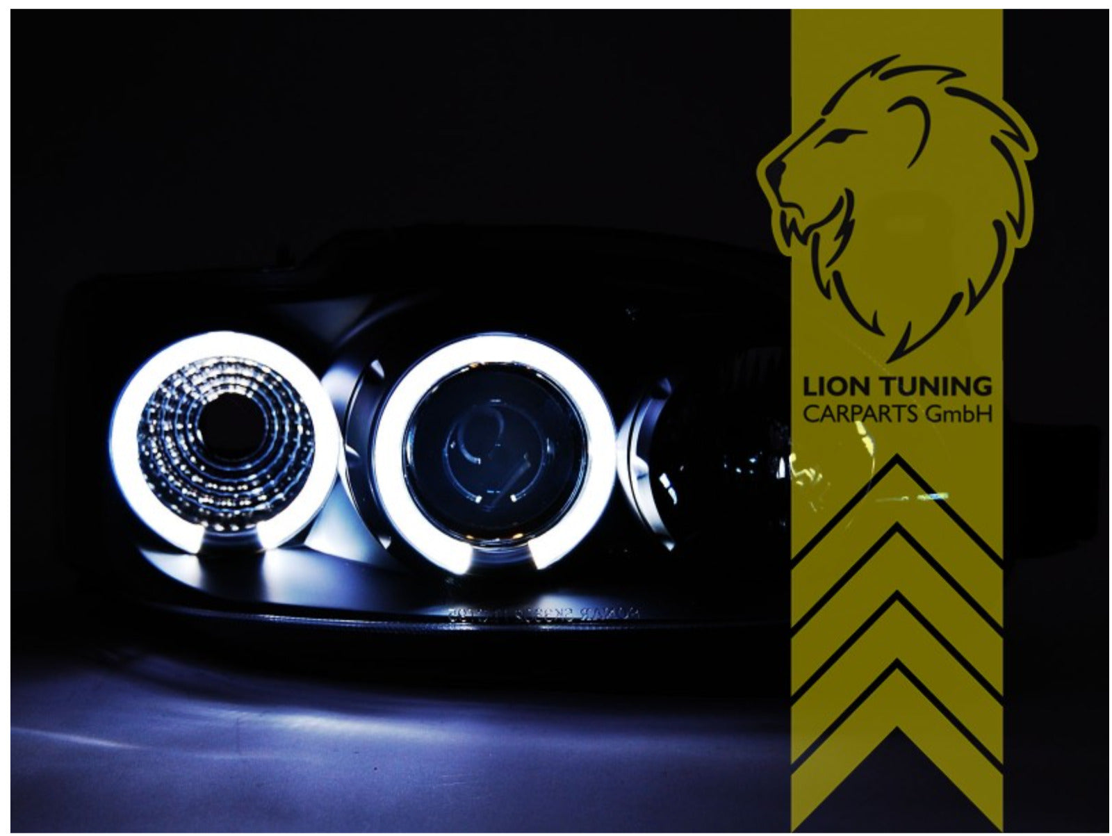 LT LED DRL Lightbar Halo Ring Headlights Ford Escort 7 MK7 Saloon Cabrio LHD