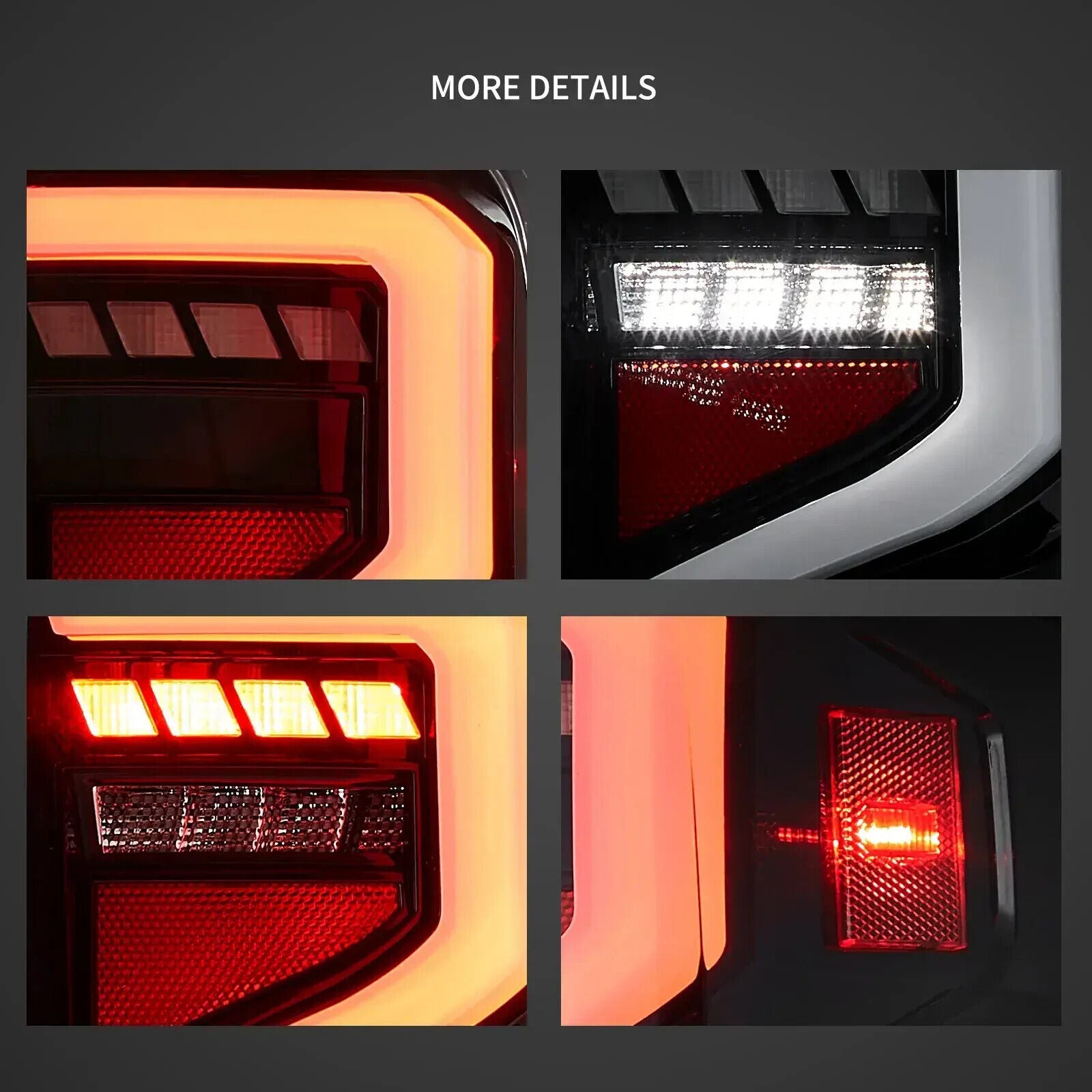 VLAND 14-18 Chevrolet Silverado LED Lightbar Rear Lights DYNAMIC WELCOME