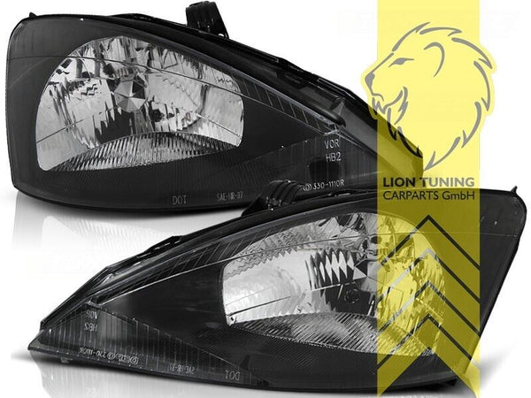 LT LED Halogen Projector Headlights Ford Focus 1 MK1 98-01 Black LHD