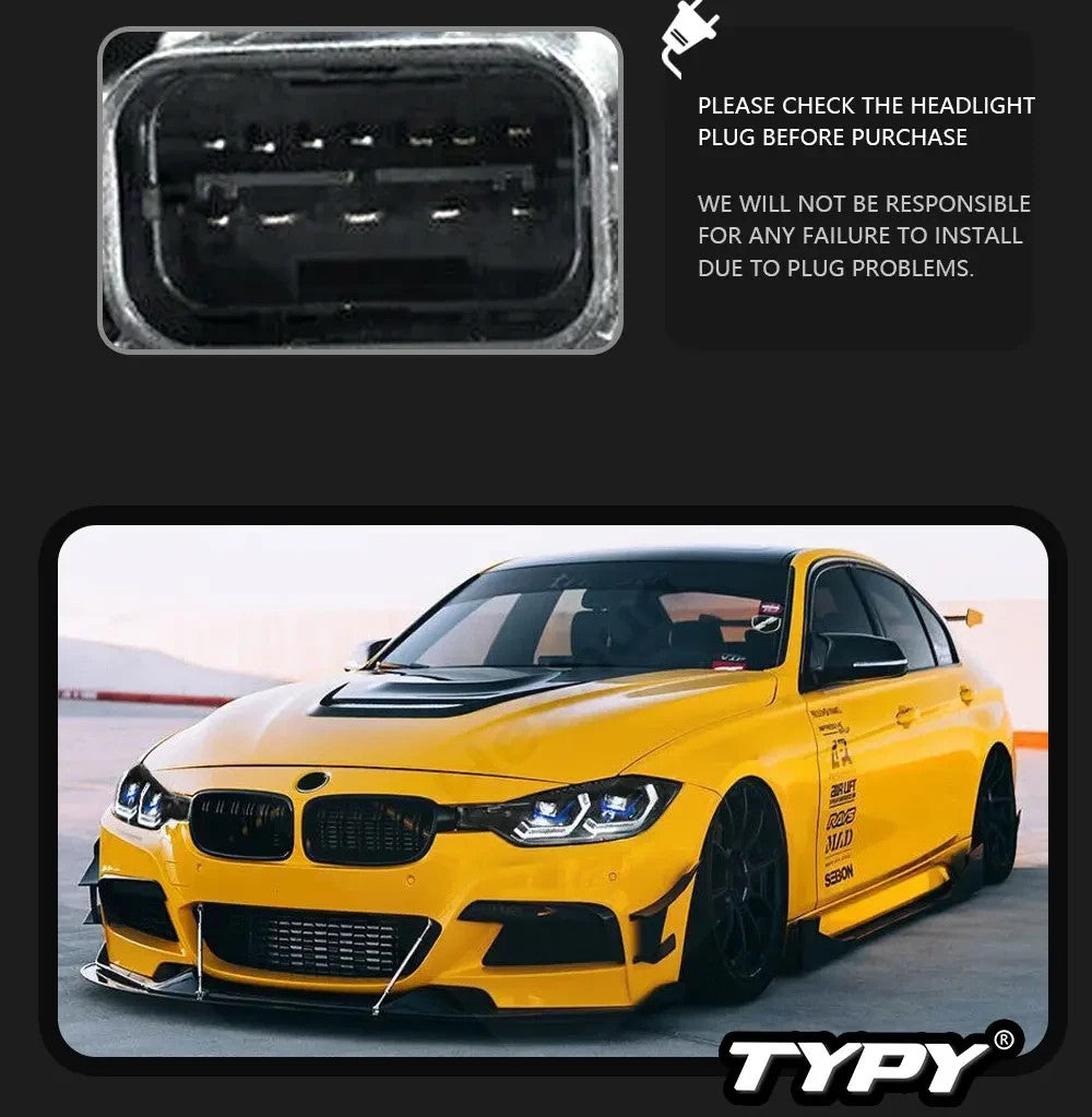 TYPY Pair 15-18 BMW 3 Series F30 LED DRL Dynamic Headlights OE Halogen Xenon LED