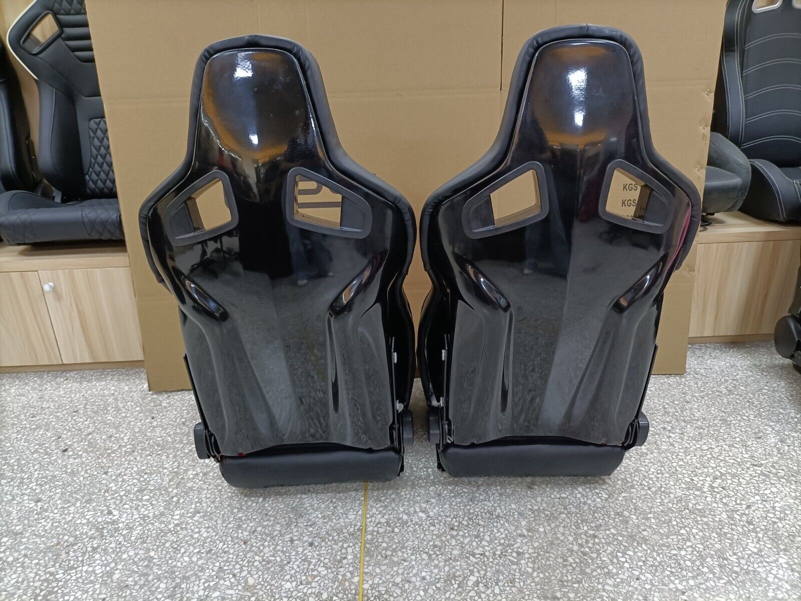 x1 JBR LUXE Black & Alcantara Hard Back Car  / Sim Sports Bucket Seat (3 Styles)