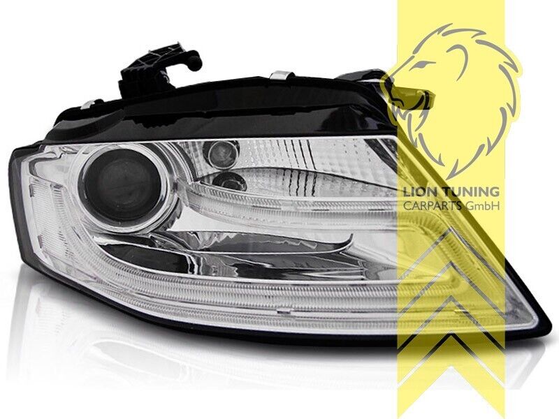 LT LED DRL Lightbar Halo Headlights Audi A4 B8 8K 07-11 Limo Avant chrome LHD