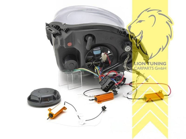 LT 2026 LED DRL Lightbar Halo Ring Headlights Mini F55 F56 F57 JCW Black LHD