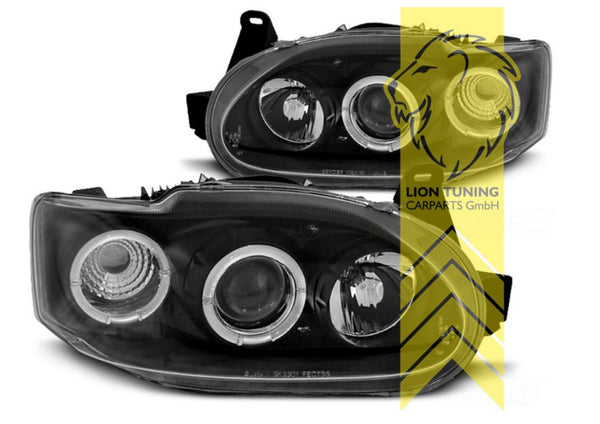 LT LED DRL Lightbar Halo Ring Headlights Ford Escort 7 MK7 Saloon Cabrio LHD