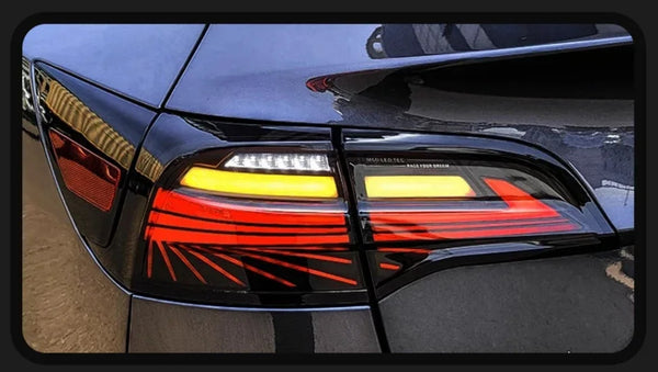 TYPY Pair Tesla Model 3 Y 2019-2022 LED Dynamic Rear Lights Dynamic Tail LHD