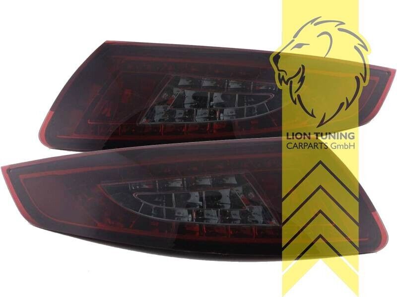 LT Pair LED DRL Lightbar Rear Tail Lights Porsche 911 997 red black 04-08 LHD