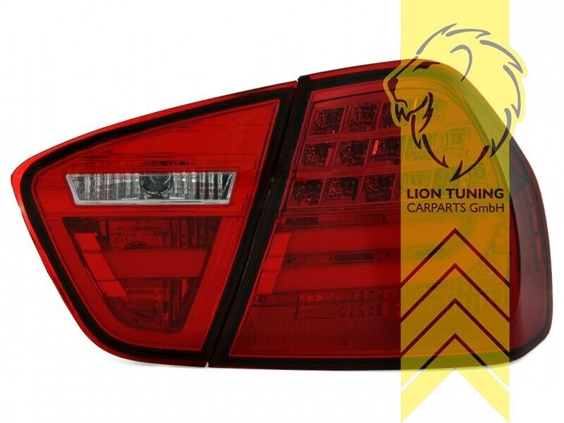 LT Pair LED Lightbar DRL Rear Lights Tail Lamps BMW E90 sedan red 05-08