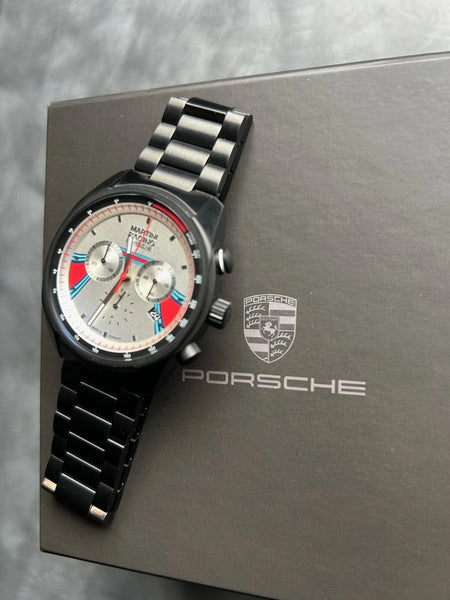 WAP0700200P042 Rare 1911 Limited Edition Genuine Porsche Martini Racing Chrono Mens Watch 42mm Ronda 5030D