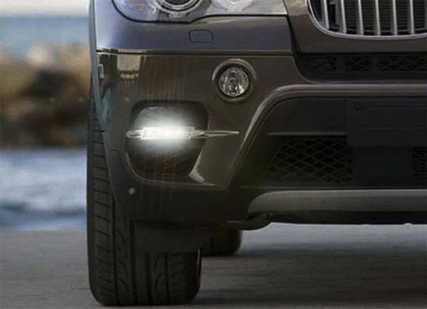 Xenon White 11-13 BMW X5 E70 LCI 15W LED DRL Front Bumper Lights Marker Kit