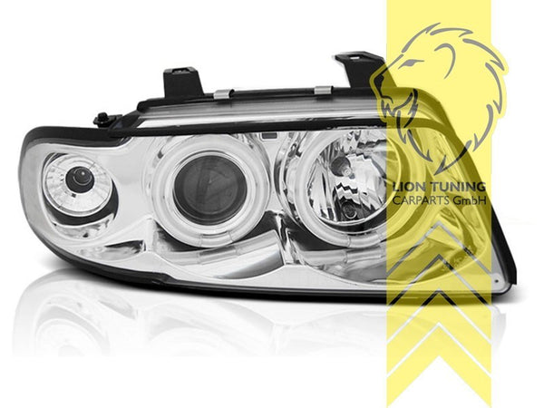 LT LED DRL Lightbar Halo Ring Headlights Audi A4 B5 8D Sedan Avant chrome LHD