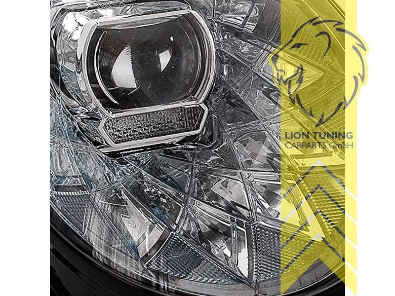 LT LED DRL Lightbar Halo Ring Headlights Mini Cooper JCW Mini F56 14+ chrome LHD