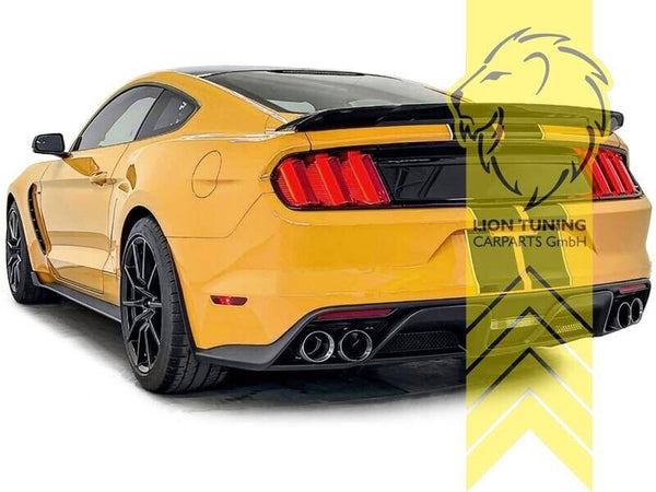 Rear Bumper Tailgate plate cover Ford Mustang 6 Coupe Cabrio glossy black 14-23