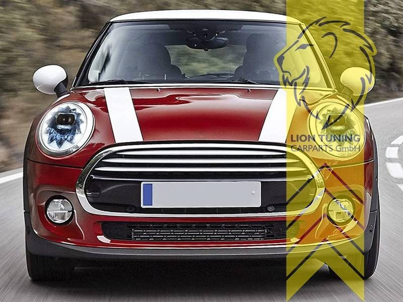 LT LED DRL Lightbar Halo Ring Headlights Mini Cooper JCW Mini F56 14+ chrome LHD