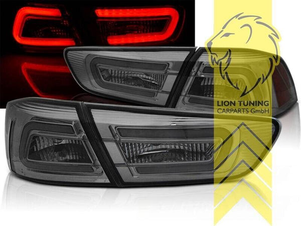 LT DYNAMIC LED DRL Rear Lights Mitsubishi Lancer CX CY Sedan 8 07+ Black Smoke