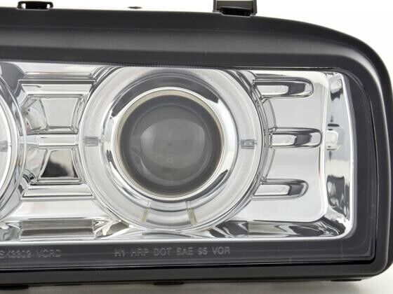 FK Pair LED DRL Angel Eye Halo Ring Headlights VW Corrado 53i 87-95 Chrome LHD