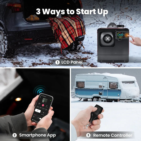 MXPR 8KW Air Diesel Heater App Remote Control Cars Truck Boats Wireless Startup
