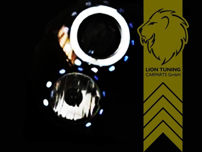 LT Pair LED DRL Lightbar Halo Ring Headlights Mini Cooper R56 R57 Chrome LHD