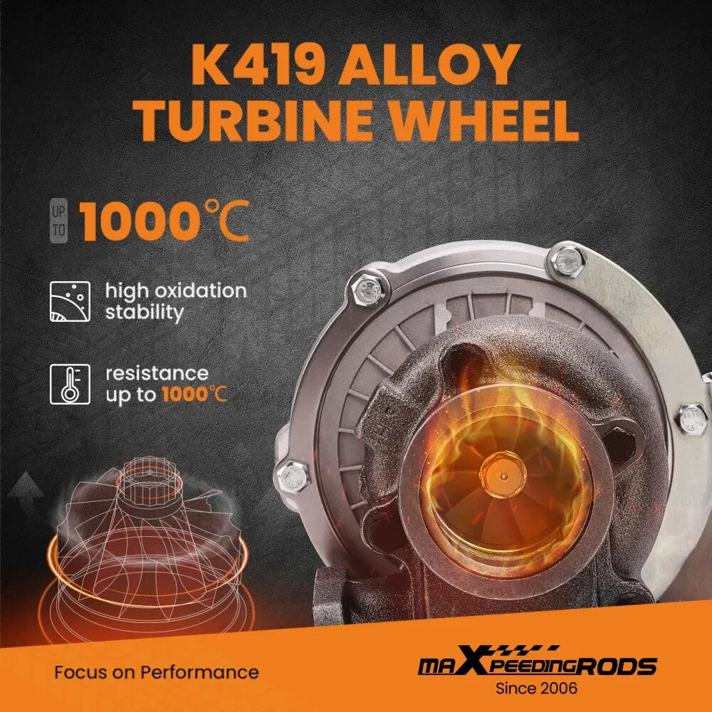 MXPR Billet Compressor Wheel Street Universal Turbocharger Perfect for 4 & 6 CYL 1.5 - 2.5