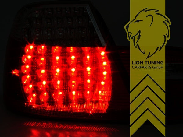 LT Pair LED REAR LIGHTS Tail Lamps Lightbar DRL BMW E46 sedan red white LHD