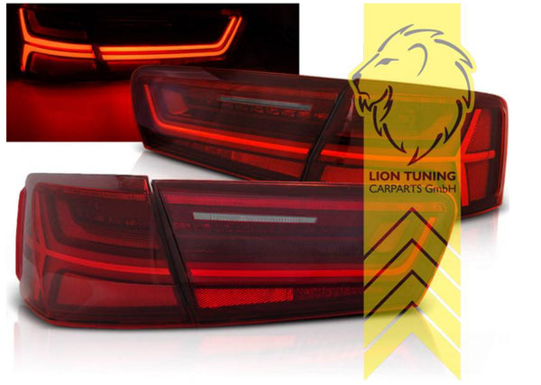 LT LED DRL Lightbar Rear Lights Tail Lamps Audi A6 4G C7 sedan red LHD