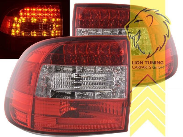 LT Pair LED Lightbar Rear Lights Tail Porsche Cayenne 1 9PA 02-07 Red LHD