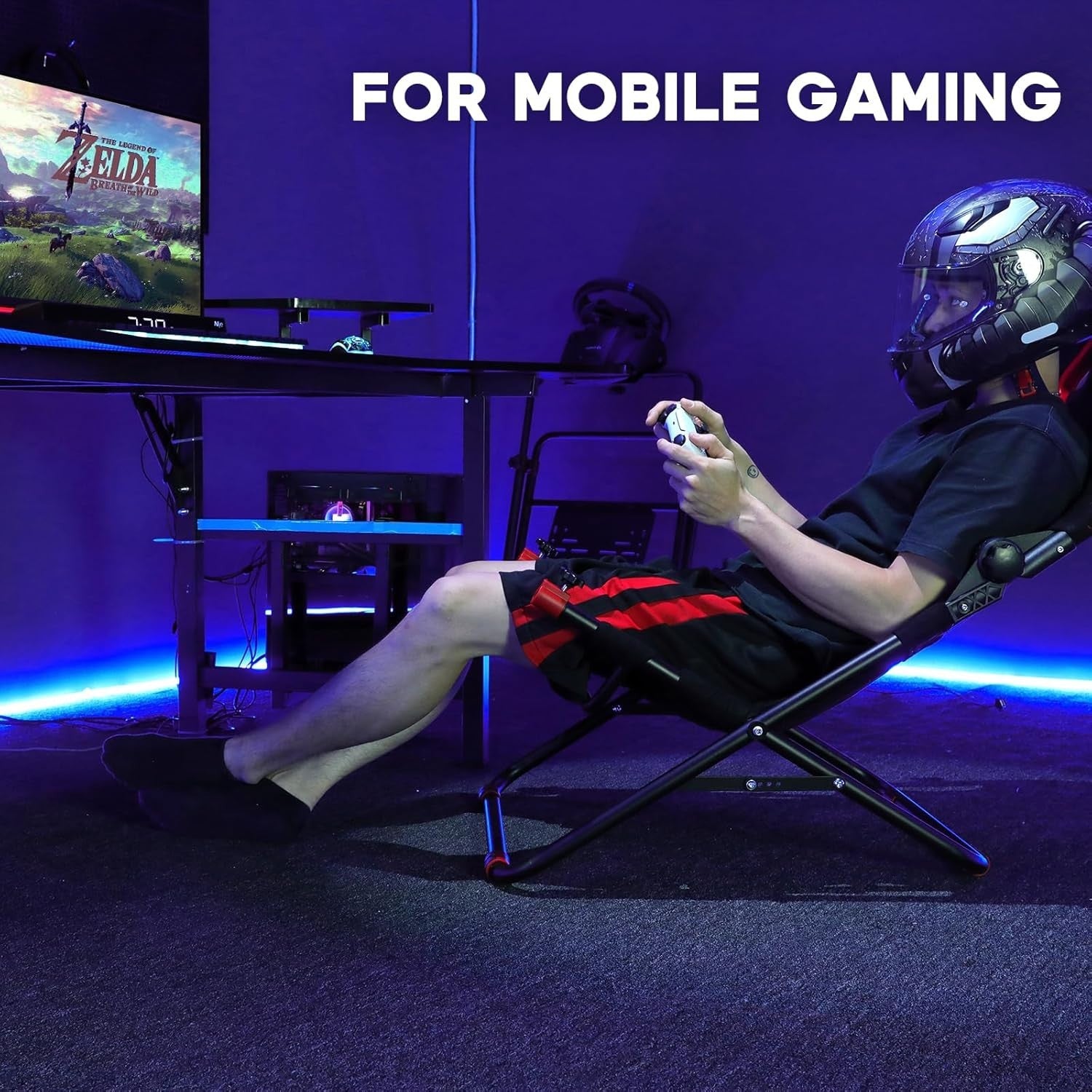 DS Driving Game Sim Racing Folding Race Frame + Seat for Wheel Pedals Xbox PS PC