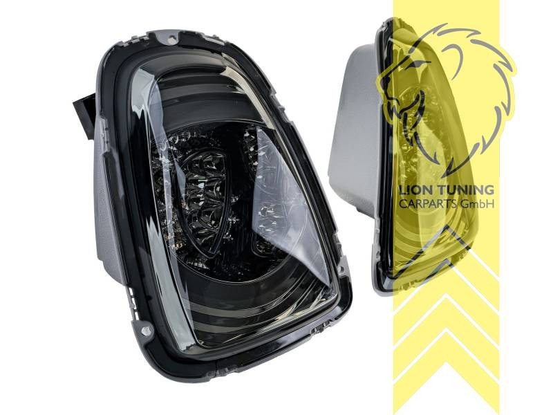 LT Pair LED Rear Lights Mini Cooper Union Jack R56 R57 10-14 smoked black LHD