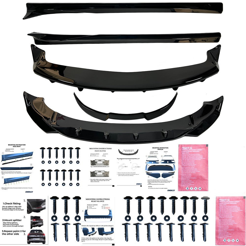 AMCP Body Kit TESLA Model Y 20-25 Gloss Black Splitter Skirts Diffusor Spoiler