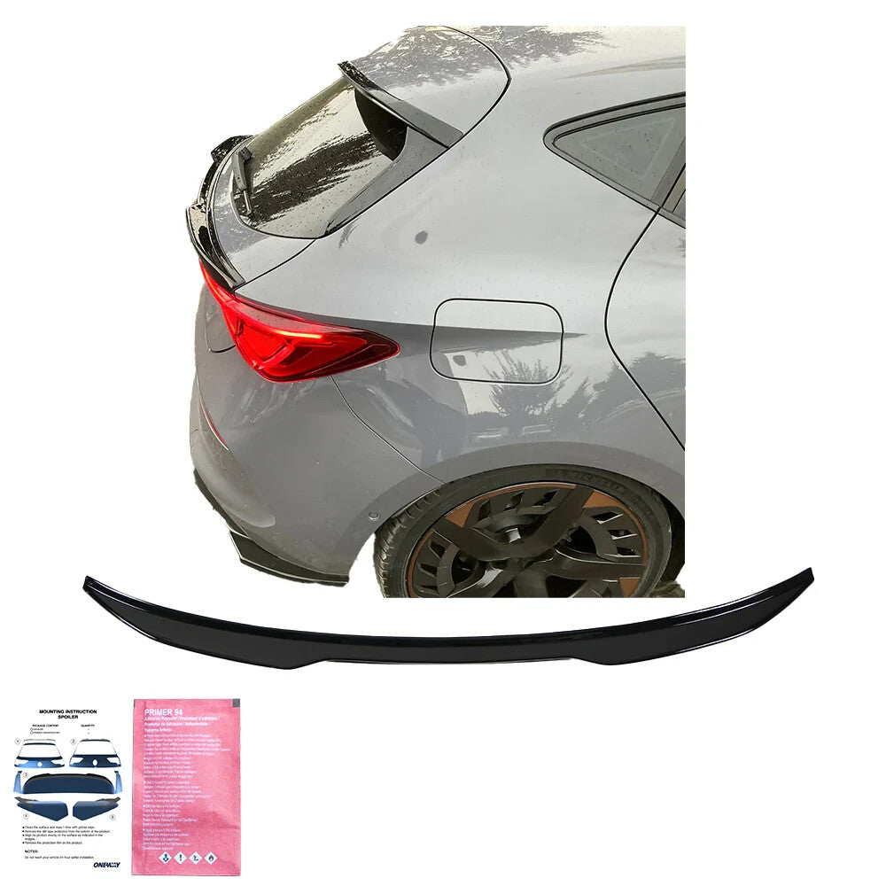 OW Rear Trunk Boot Hatch Wing Spoiler CUPRA Leon 2020+ TUV ABS Gloss Black