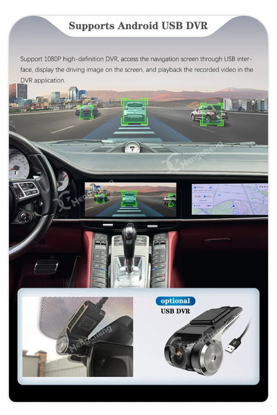 HC 12.3" Dual screen Porsche Panamera 10-16  Android 13 Carplay 4G 8Core 8x128G