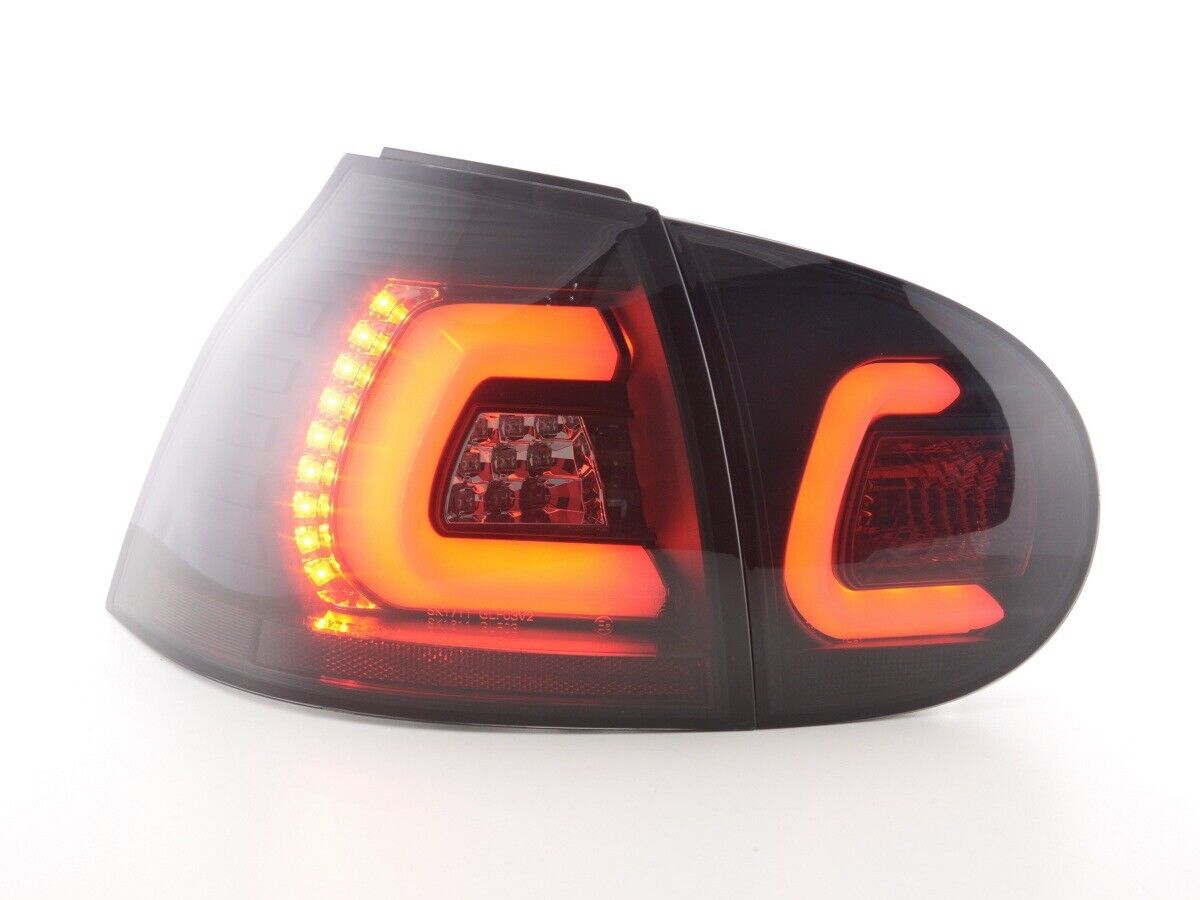 FK Pair LED Rear Lights Lightbar VW Golf 5 MK5 03-08 Black Smoke 1K LHD