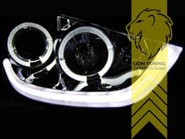 LT LED DRL Lightbar Halo Ring Headlights Hyundai iX35 chrome LM EL ELH 09-13 LHD