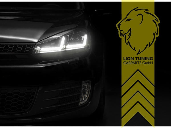 LT Pair OSRAM Bi Xenon LED DRL Headlights VW Golf 6 Limo Variant Cab black LHD