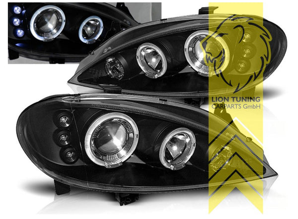 LT LED DRL Halo Ring Headlights Renault Megane Grandtour 1 MK1 99-03 LHD