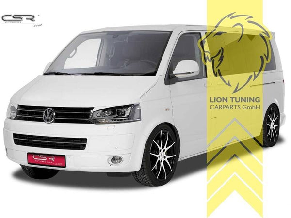 LT CSR headlight eyelids covers trims VW Bus T5 Facelift T5.1 09+ ABS Paintable