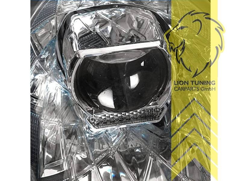 LT LED DRL Lightbar Halo Ring Headlights Mini Cooper JCW Mini F56 14+ chrome LHD