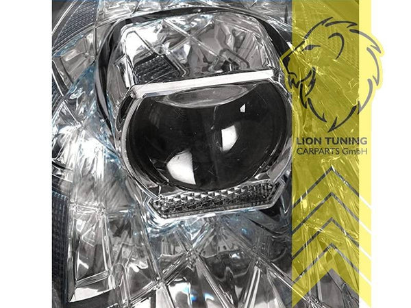 LT LED DRL Lightbar Halo Ring Headlights Mini Cooper JCW Mini F56 14+ chrome LHD