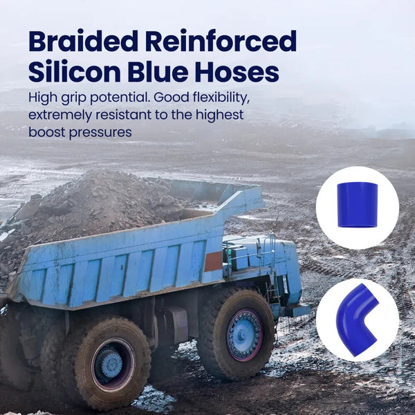 MXPR UNIVERSAL TURBO BOOST INTERCOOLER PIPING PIPE KIT 2.5 INCH 64mm Aluminum