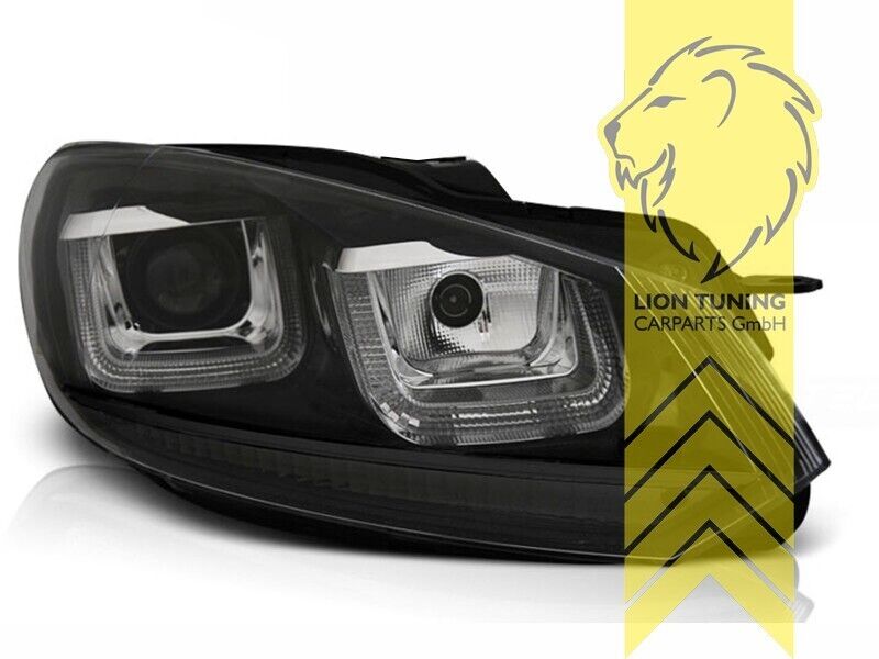 LT Pair LED DRL Lightbar Headlights VW Golf 6 black Golf 7 08+ optics LHD