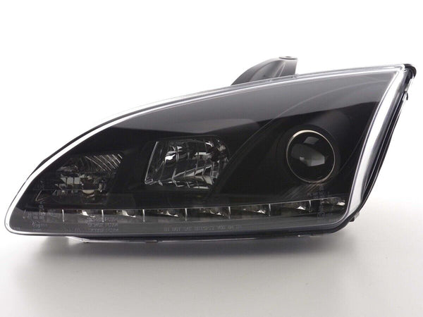 FK LED DRL Lightbar Headlights Ford Focus C307 2 MK2 05-08 Black RS ST LHD