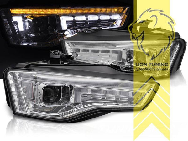 LT LED DRL Lightbar Headlights Audi A5 8T 8F 11-16 Coupe Cabrio Sportb chrom LHD