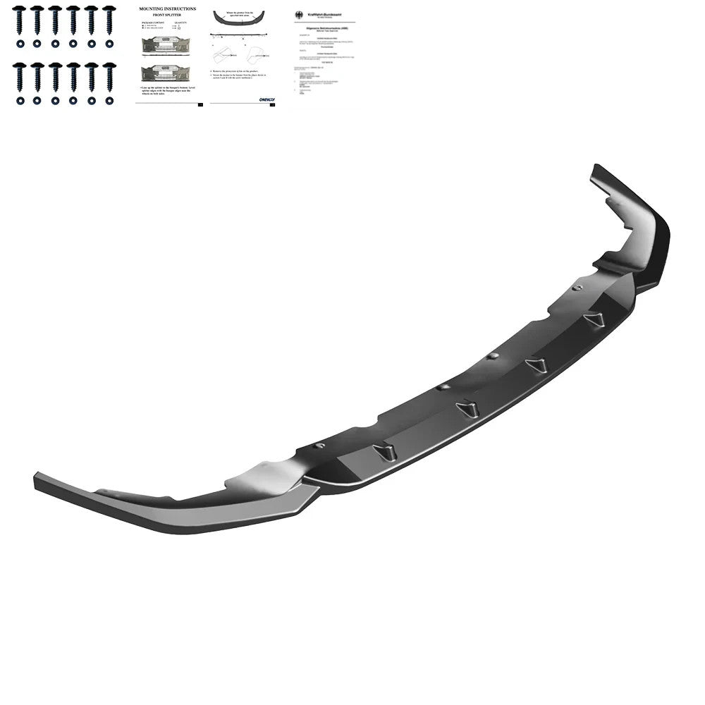 OW Front Bumper Lip Splitter BMW 1 Series F40 M-Pack 19-24 M135i Gloss Black
