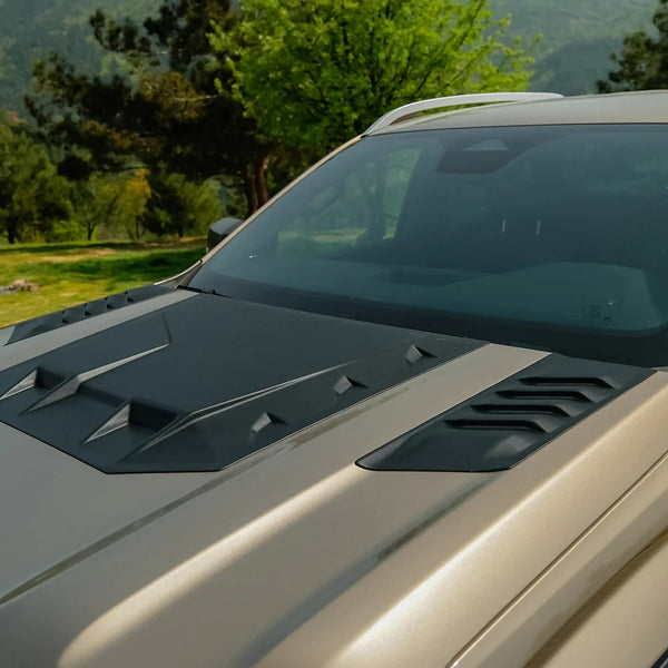 OW Bonnet Air Vents Grilles VW Amarok 2022+ HD Body Styling Matte Black