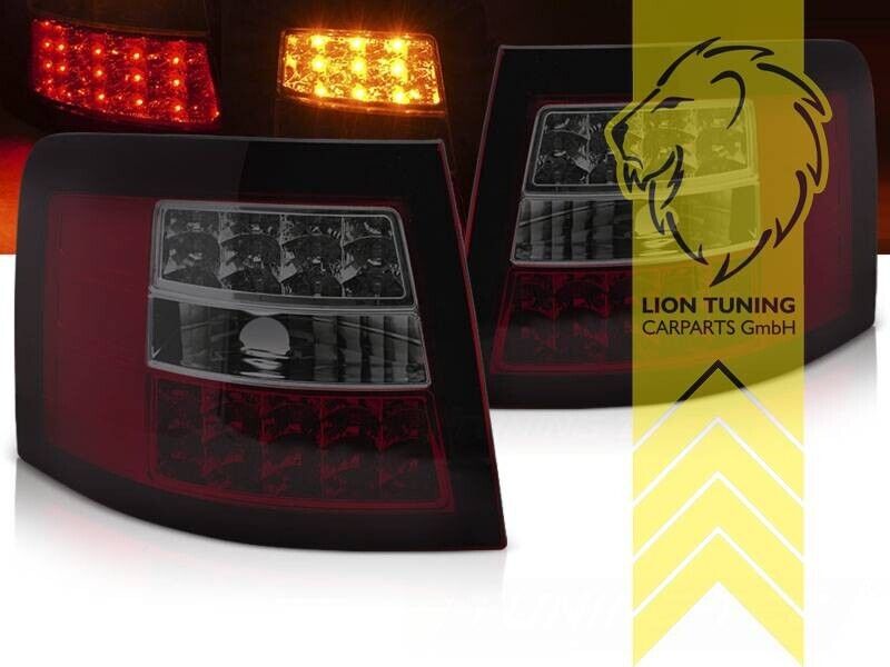 LT Set LED DRL Lightbar Rear Lights Tail Audi A6 C5 4B 97-05 Avant red black LHD