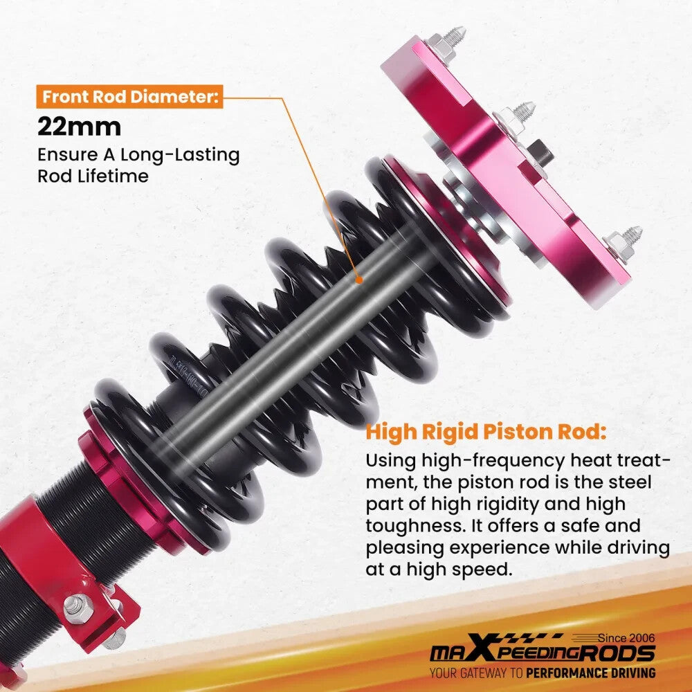 MXPR Adjustable Lowering Coilovers Mercedes W204 C180 C250 C300 08-14 RWD Sedan